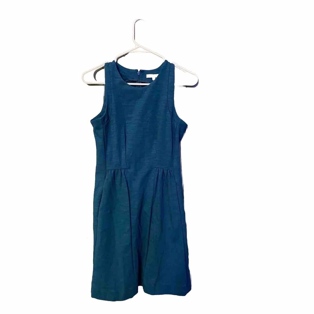 Madewell Keynote Ponte Dress, Blue Teal XS, Fit & Flare Sleeveless
